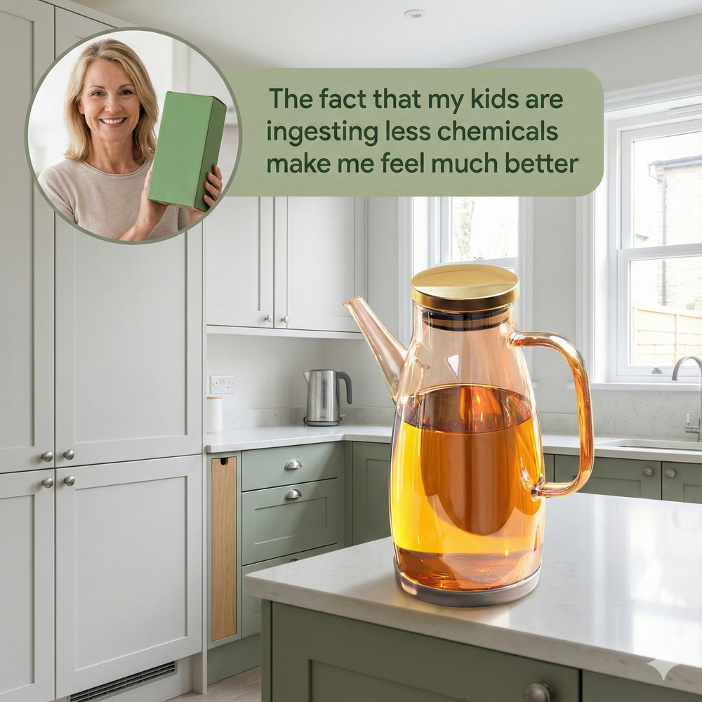 vios Borosilicate Glass Oil Dispenser | Precise Pour Control