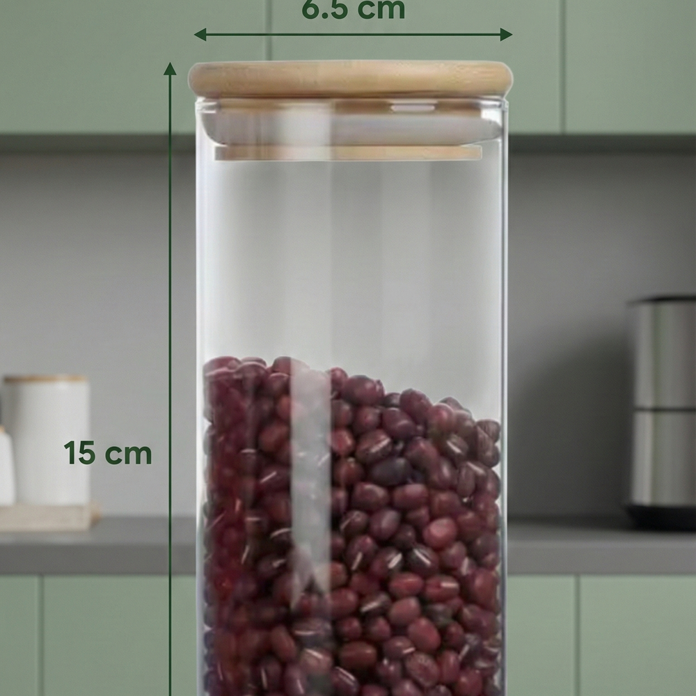 vios Airtight Borosilicate Glass Storage Jar | Preserves Food Quality
