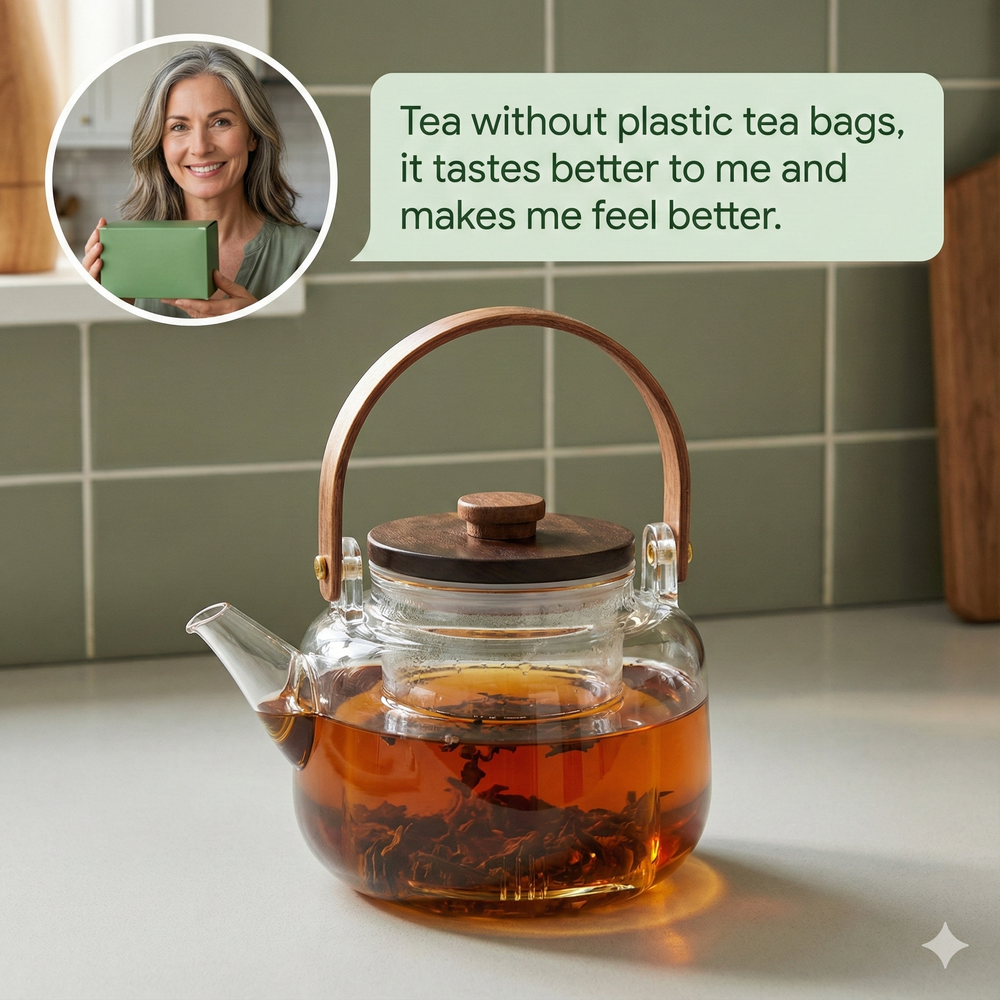 vios Borosilicate Glass Teapot & Infuser | Pure Safe Healthy