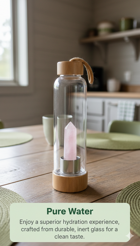 vios Glass Crystal Water Bottle | Everyday Hydration Essential