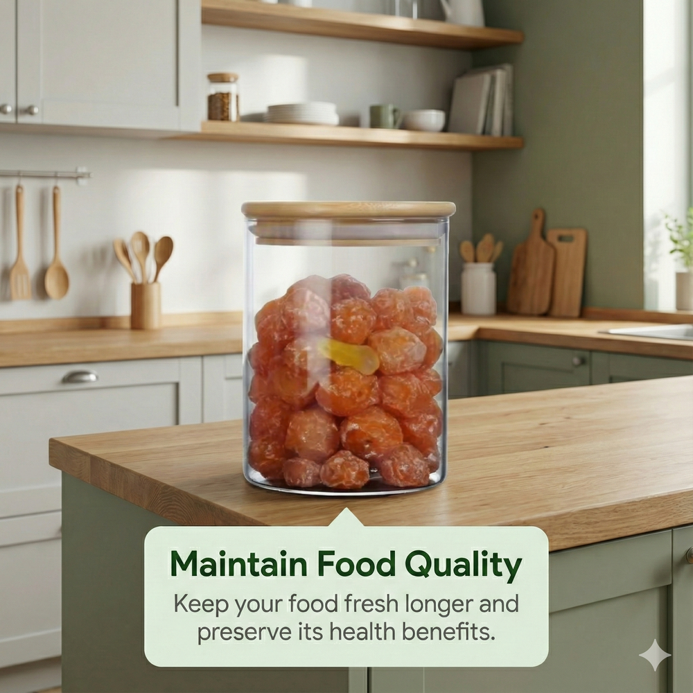 vios Airtight Borosilicate Glass Storage Jar | Preserves Food Quality