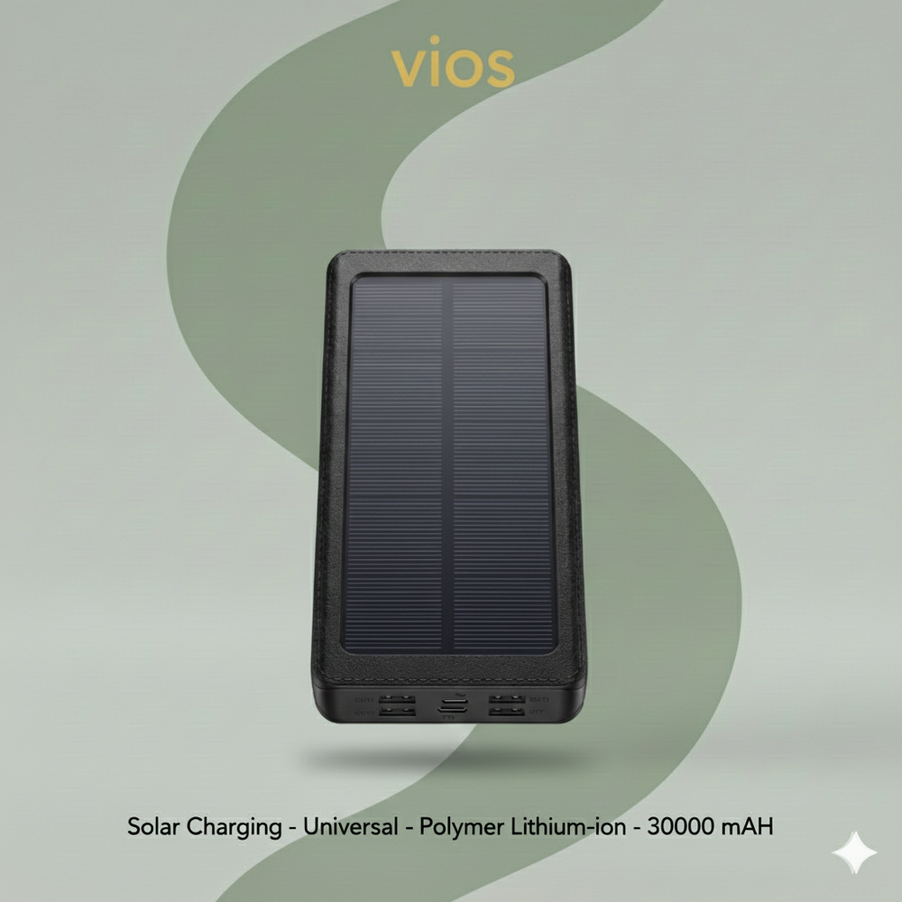 vios 30000mAh Solar Power Bank | Stay Connected Anywhere