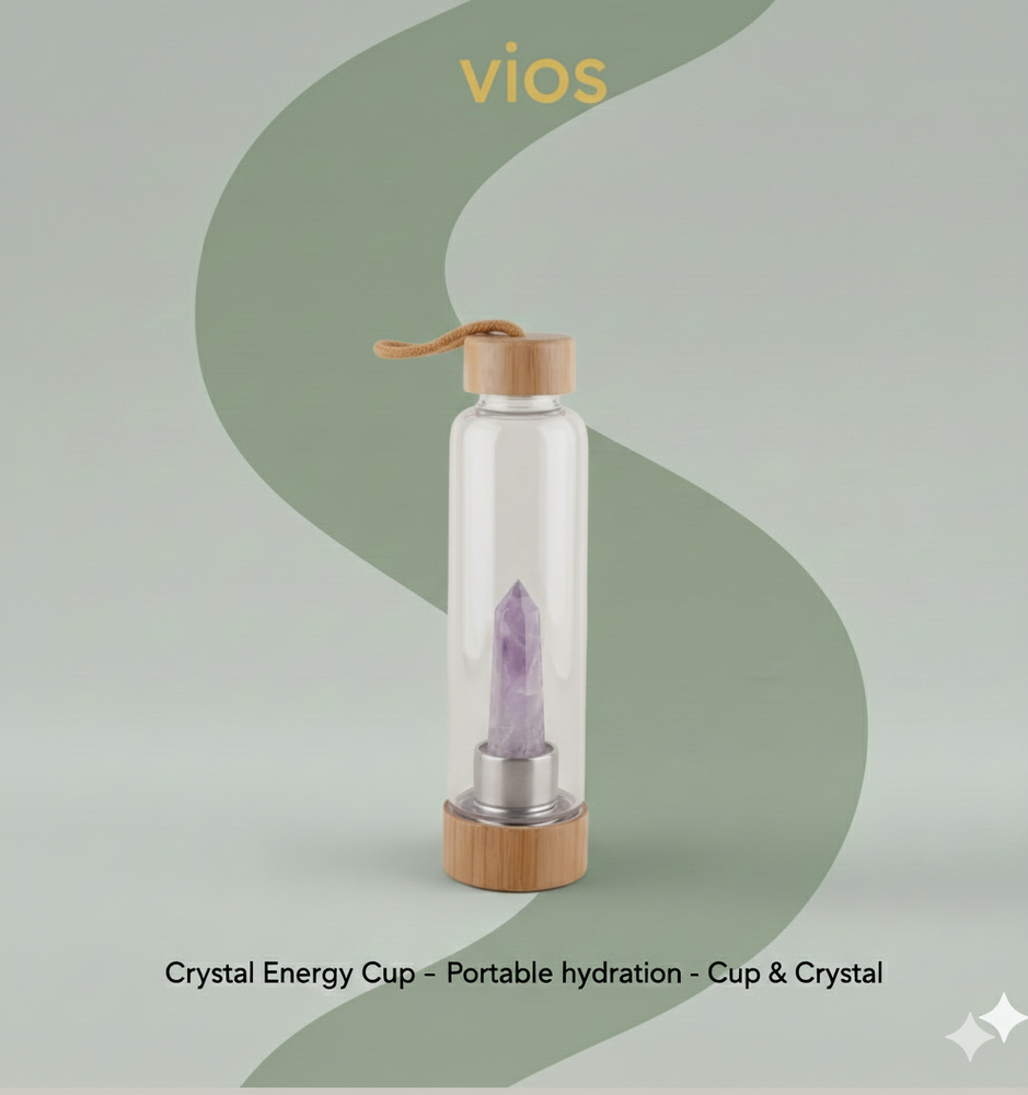 vios Glass Crystal Water Bottle | Everyday Hydration Essential