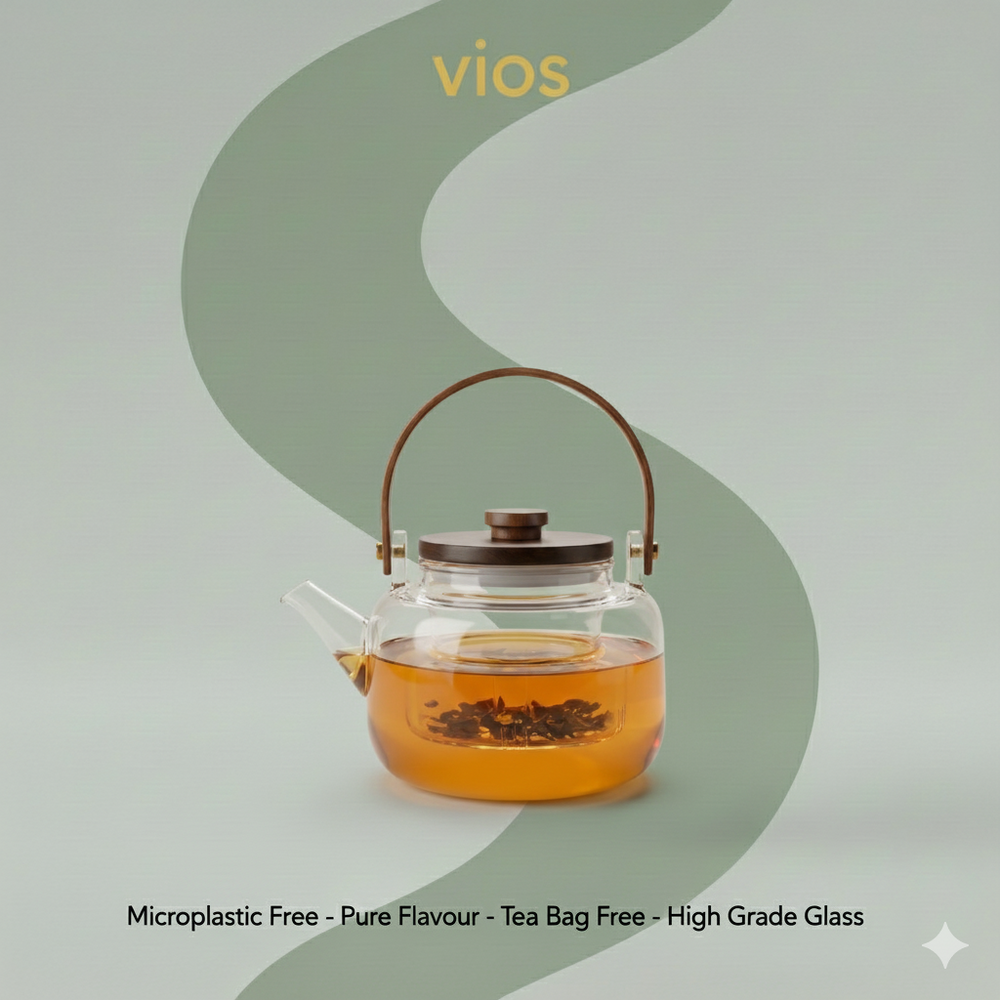 vios Borosilicate Glass Teapot & Infuser | Pure Safe Healthy