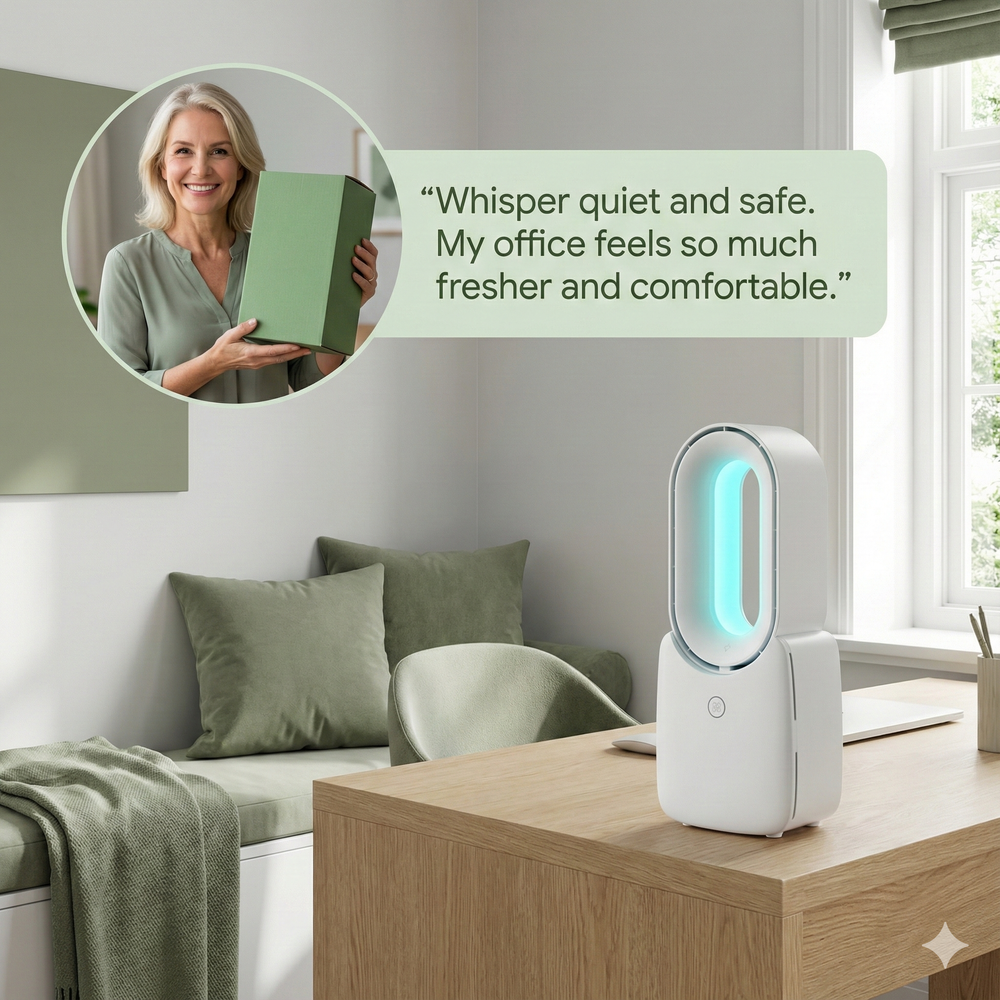 vios Portable Quiet Bladeless Fan | Effortless Cool Comfort