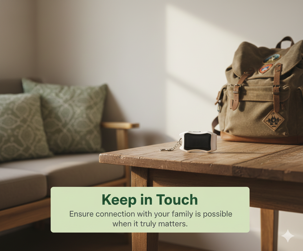 vios Solar Keychain Flashlight Charger | Stay Connected Safe