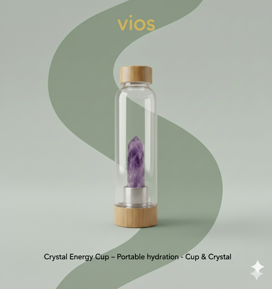 vios Glass Crystal Water Bottle | Everyday Hydration Essential