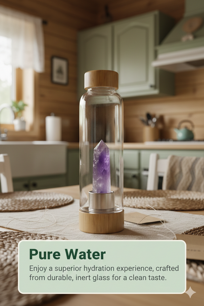 vios Glass Crystal Water Bottle | Everyday Hydration Essential