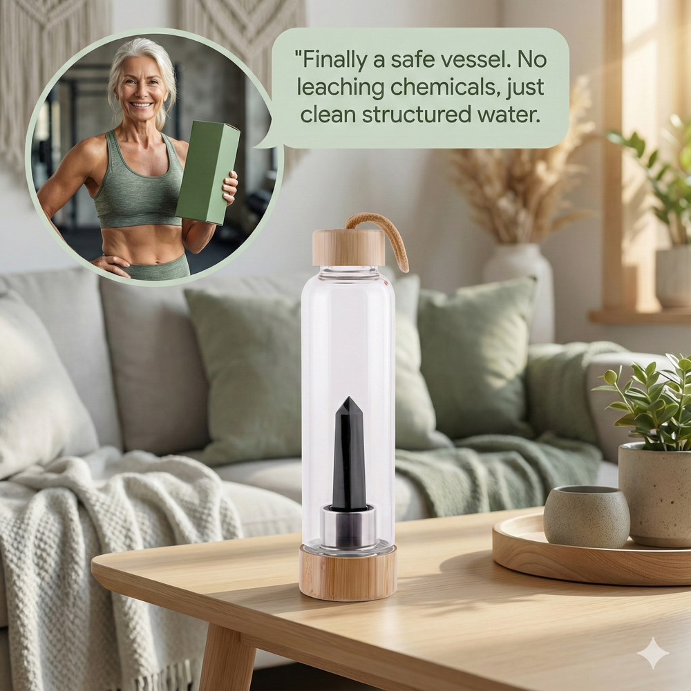 vios Glass Crystal Water Bottle | Everyday Hydration Essential