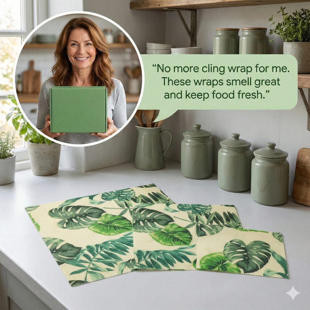 vios Reusable Beeswax Food Wrap | Fresh Food Longer