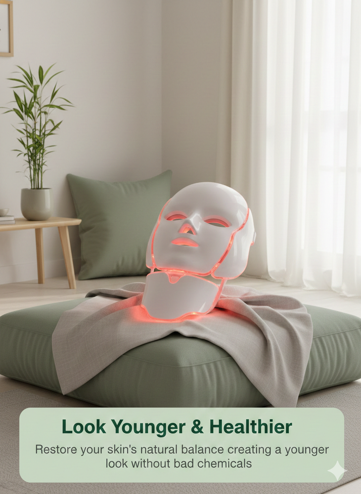 vios LED Light Therapy Mask Neck | Anti-Aging Skincare
