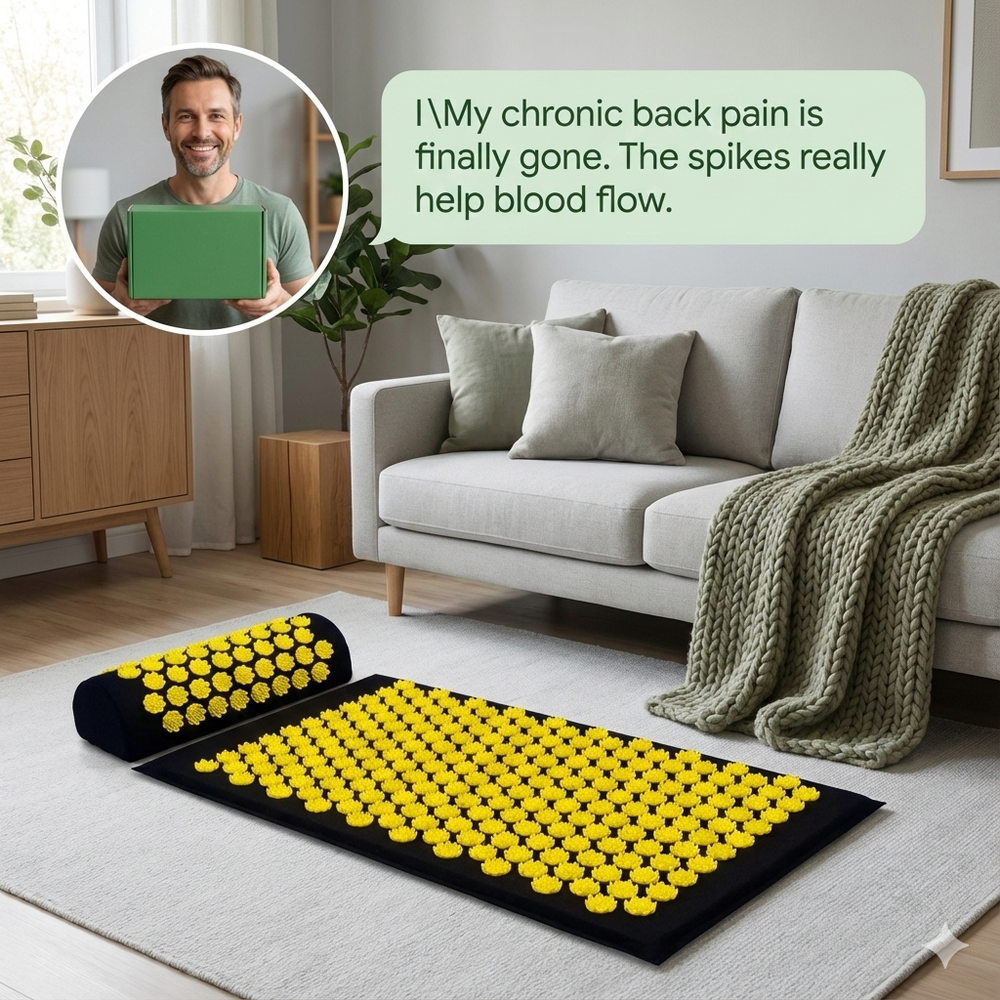 vios Acupressure Mat & Pillow Set | Muscle Pain Relief