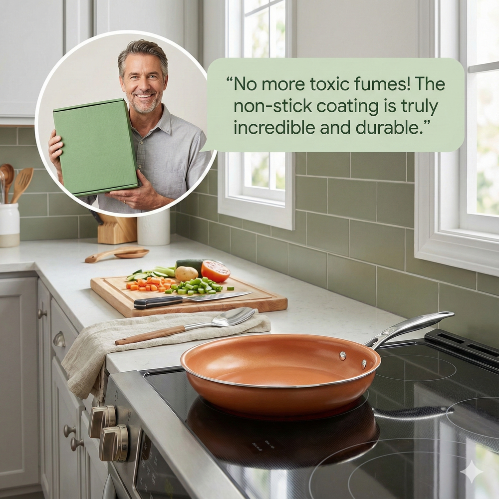 vios Non-stick Copper Induction Frying Pan | Quick Easy Cleanup