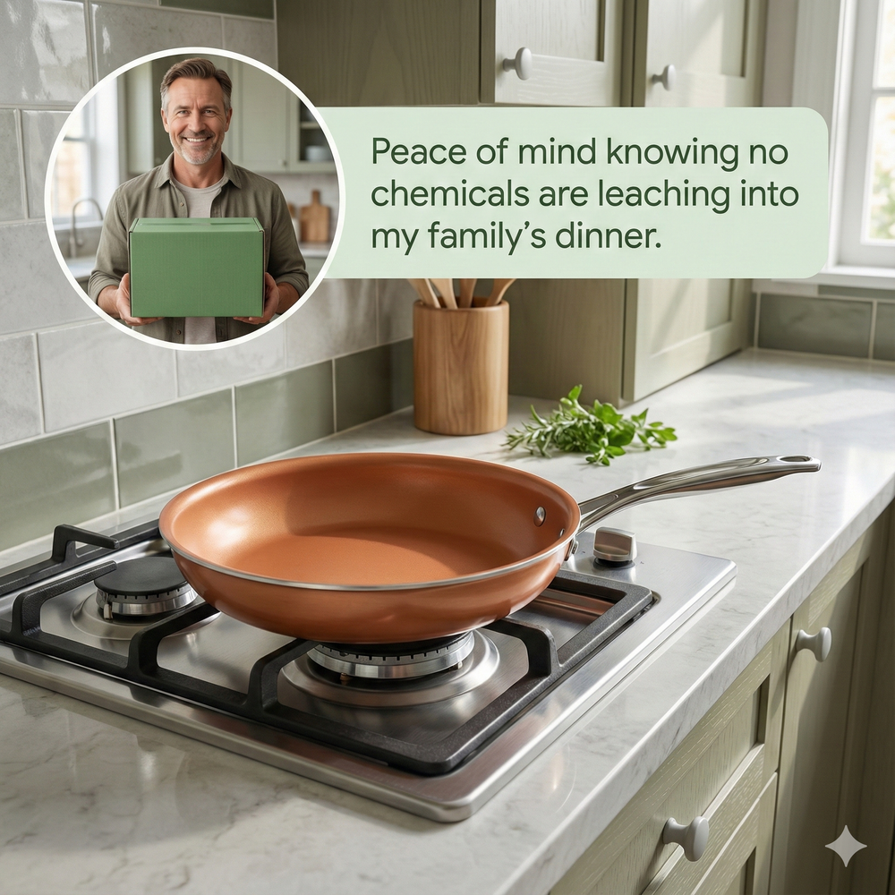 vios Non-stick Copper Induction Frying Pan | Quick Easy Cleanup