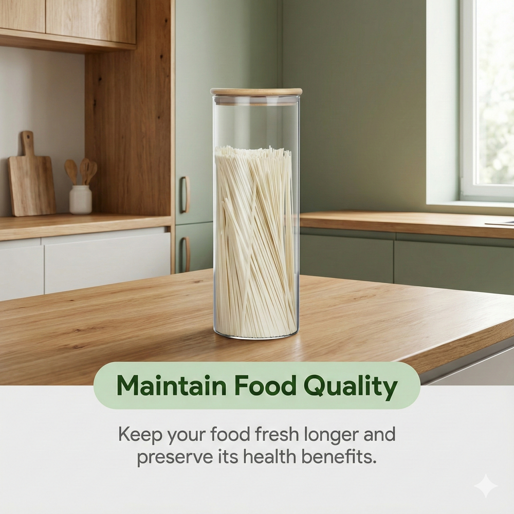 vios Airtight Borosilicate Glass Storage Jar | Preserves Food Quality