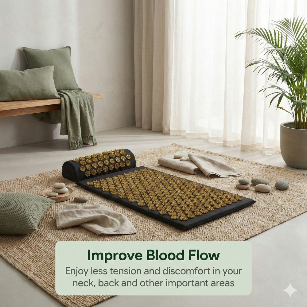 vios Acupressure Mat & Pillow Set | Muscle Pain Relief