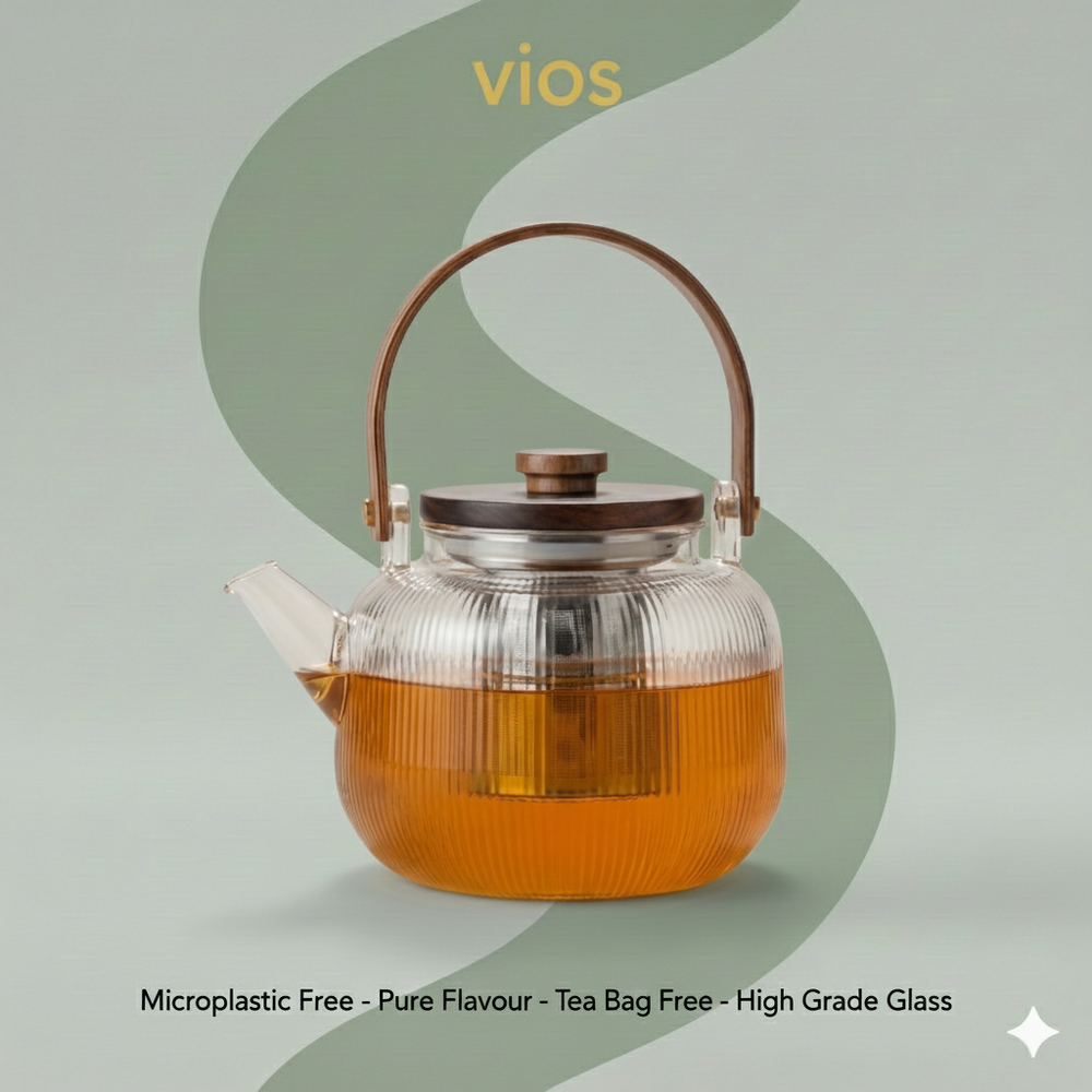 vios Borosilicate Glass Teapot & Infuser | Pure Safe Healthy