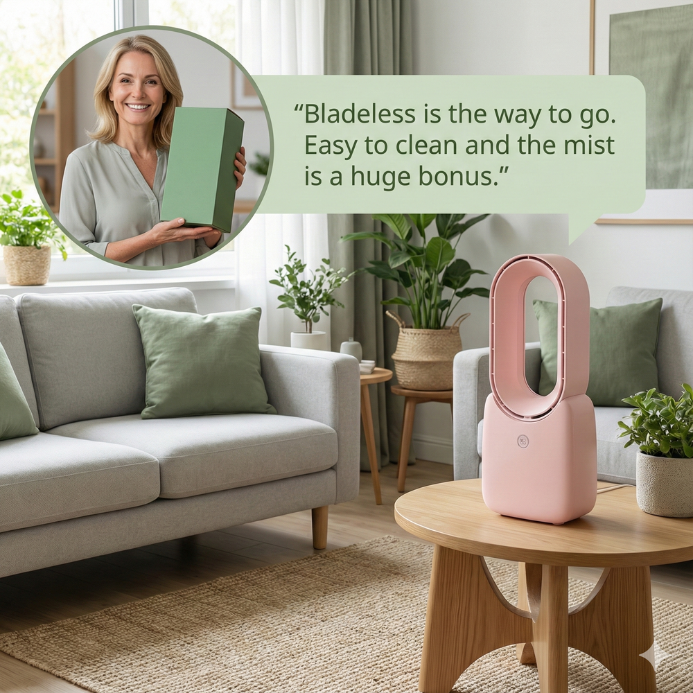 vios Portable Quiet Bladeless Fan | Effortless Cool Comfort