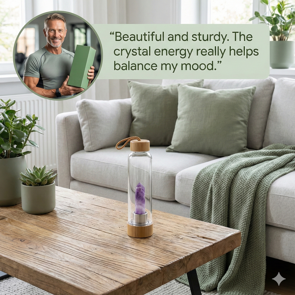 vios Glass Crystal Water Bottle | Everyday Hydration Essential