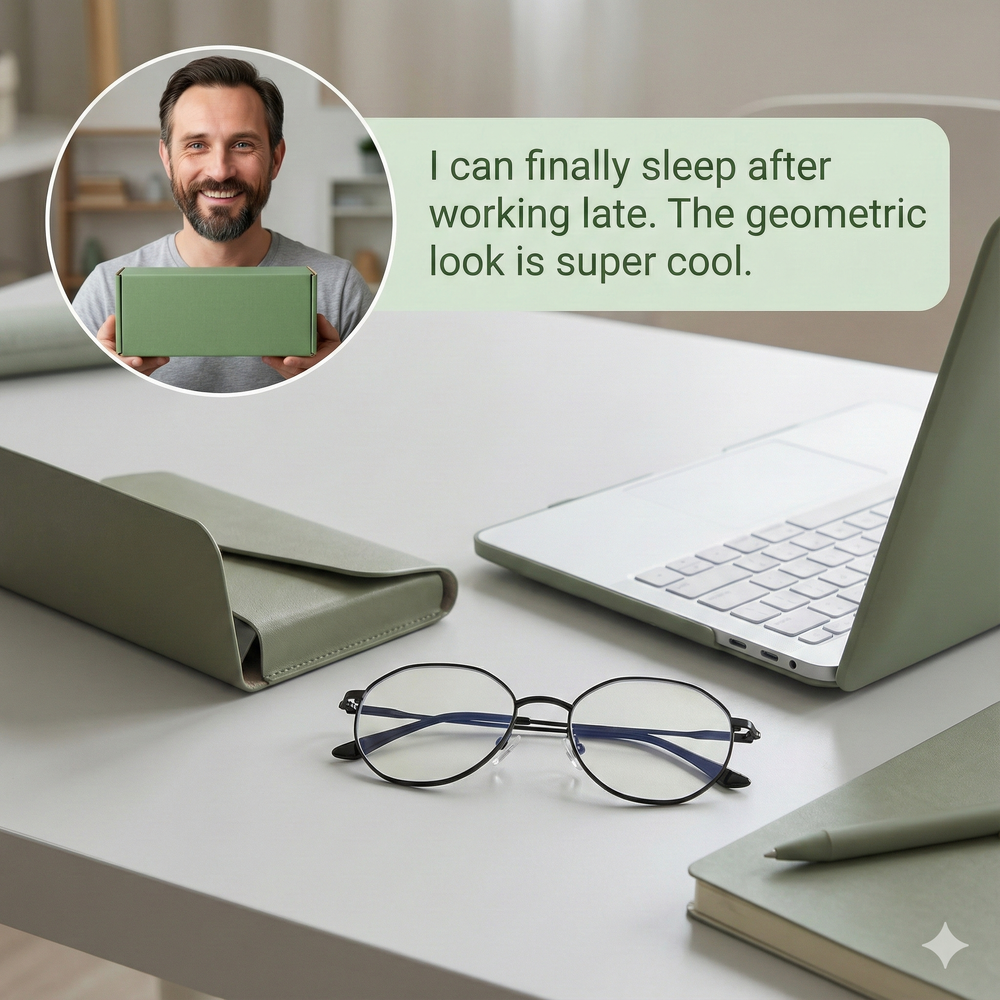 vios Geometric Blue Light Glasses | Eye Strain Relief