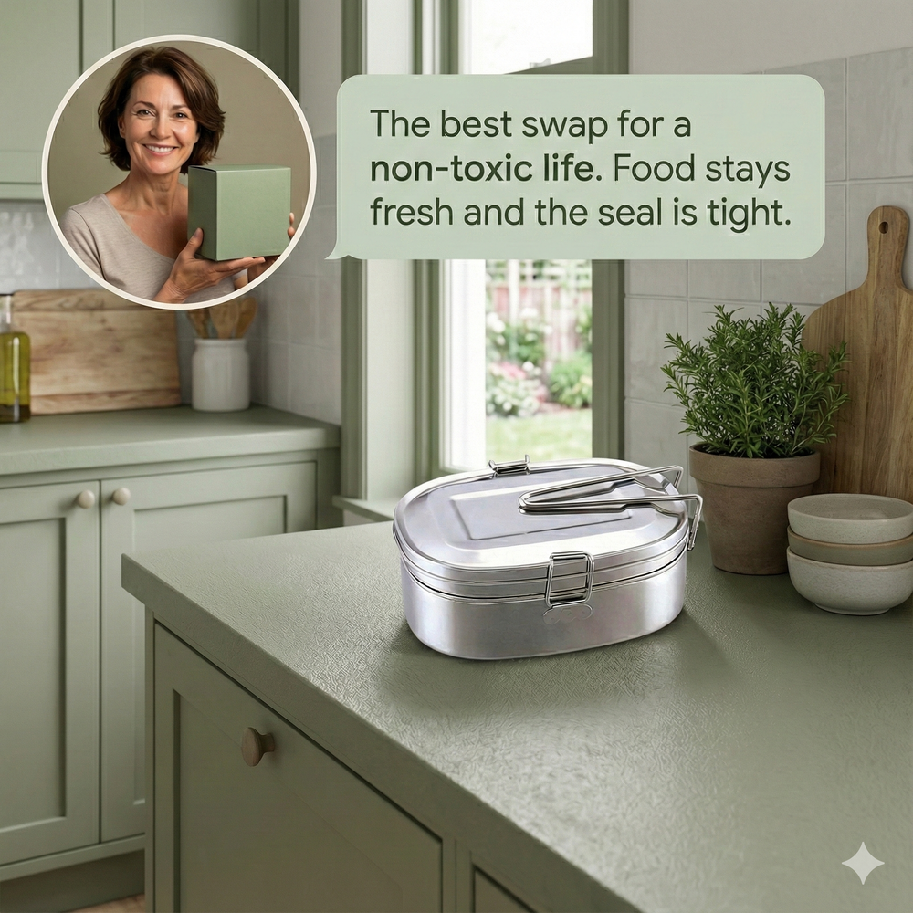 vios Stainless Steel Bento Box | Fresh Meals Secure