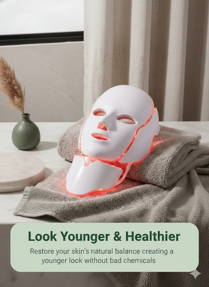 vios LED Light Therapy Mask Neck | Anti-Aging Skincare