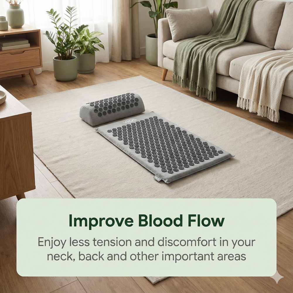 vios Acupressure Mat & Pillow Set | Muscle Pain Relief