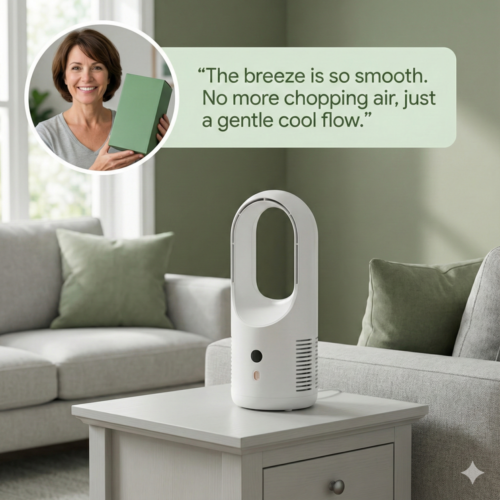 vios Portable Bladeless Desk Fan | Quiet, Safe Cooling