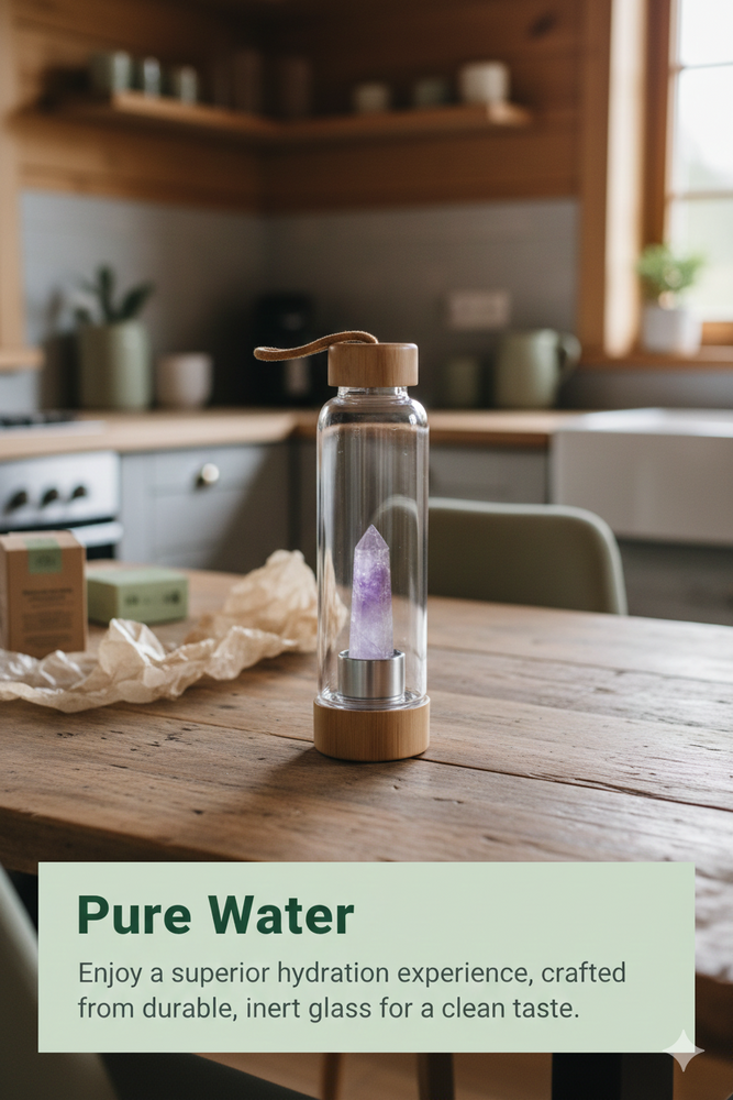 vios Glass Crystal Water Bottle | Everyday Hydration Essential