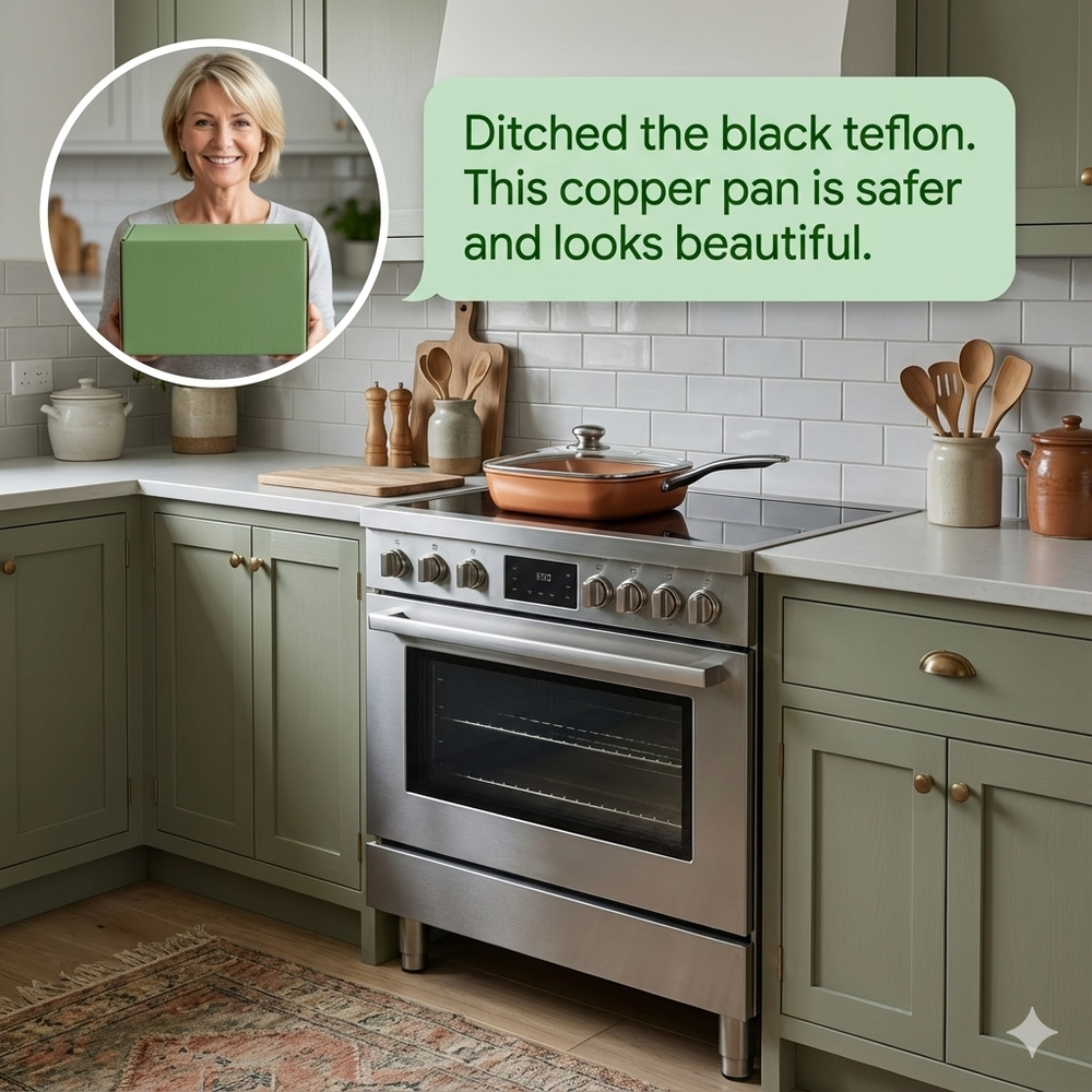 vios Non-stick Copper Induction Frying Pan | Quick Easy Cleanup