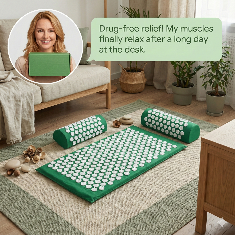 vios Acupressure Mat & Pillow Set | Muscle Pain Relief