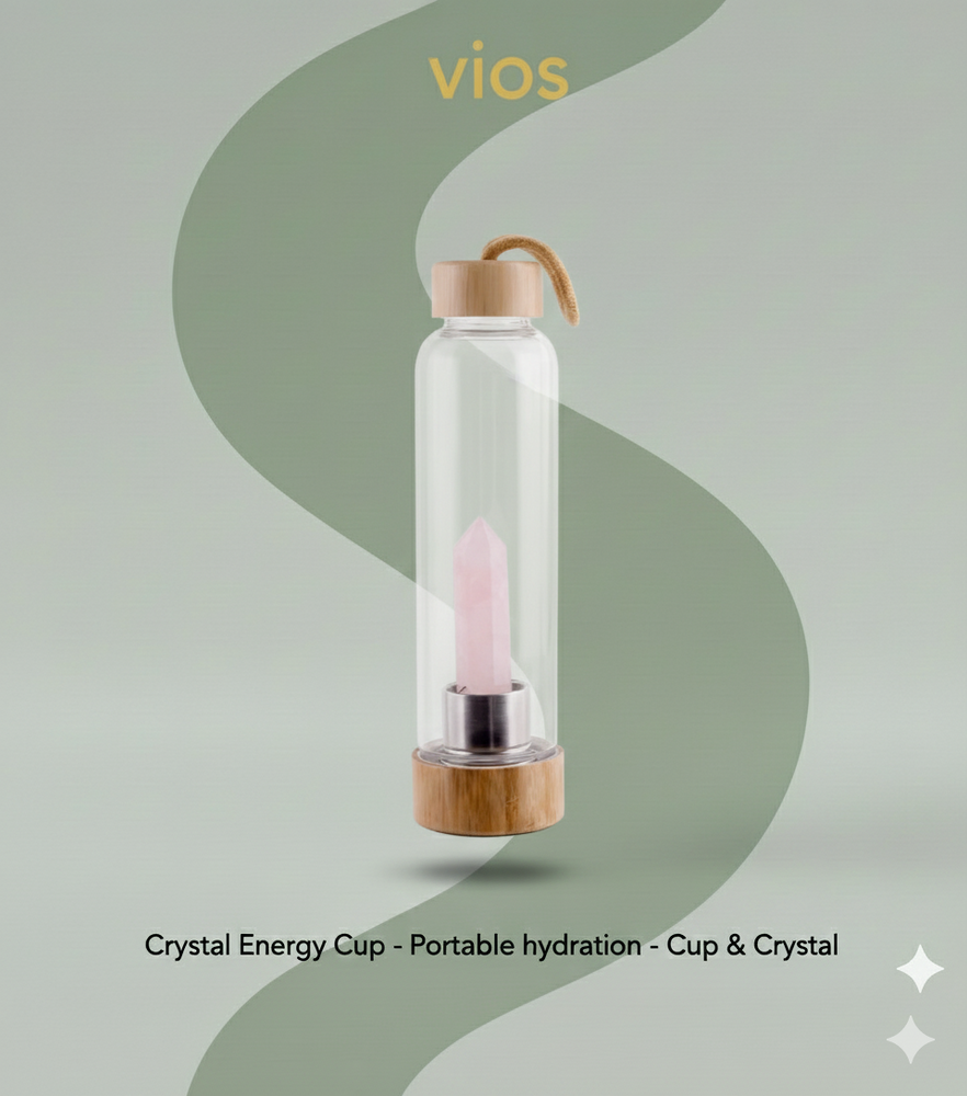 vios Glass Crystal Water Bottle | Everyday Hydration Essential