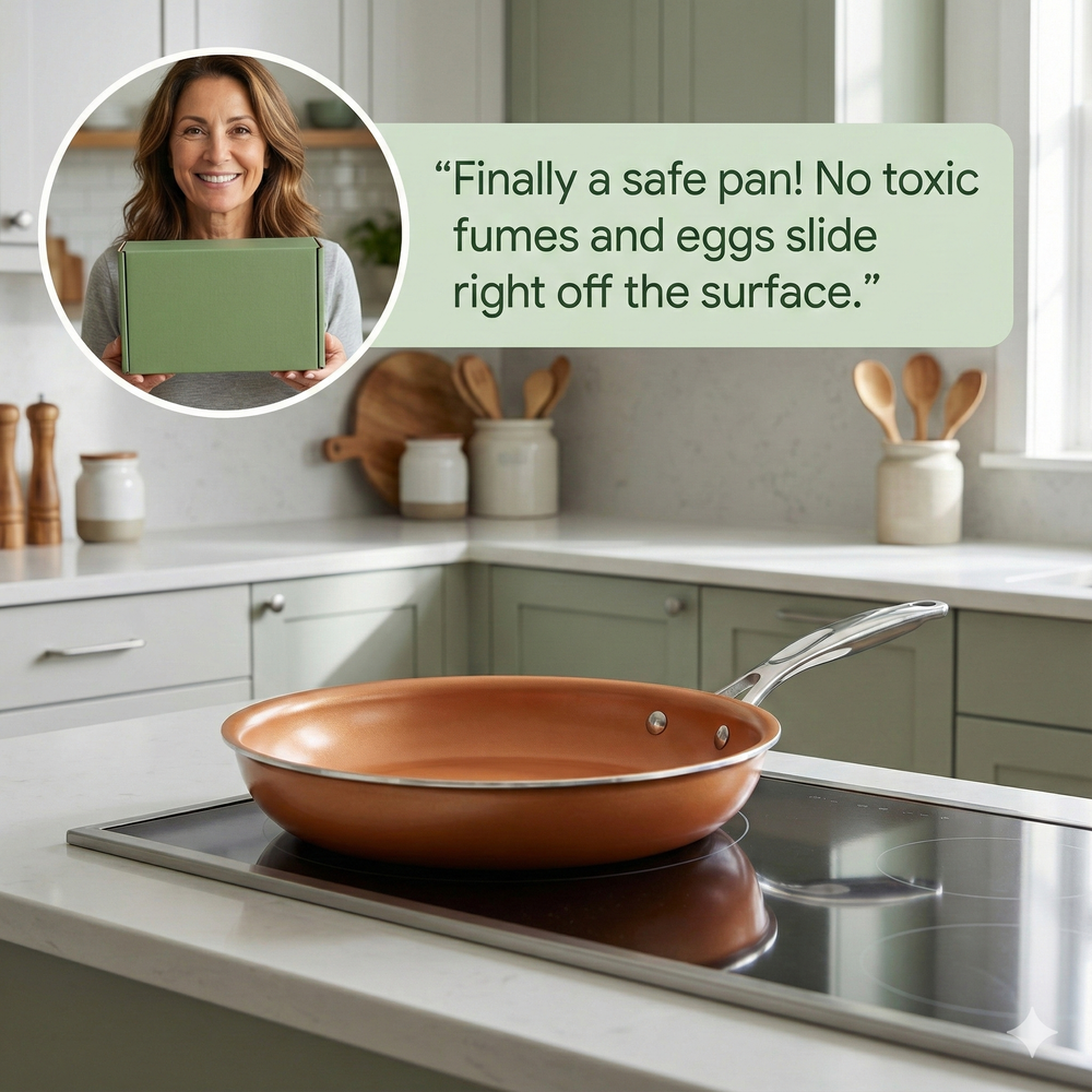 vios Non-stick Copper Induction Frying Pan | Quick Easy Cleanup