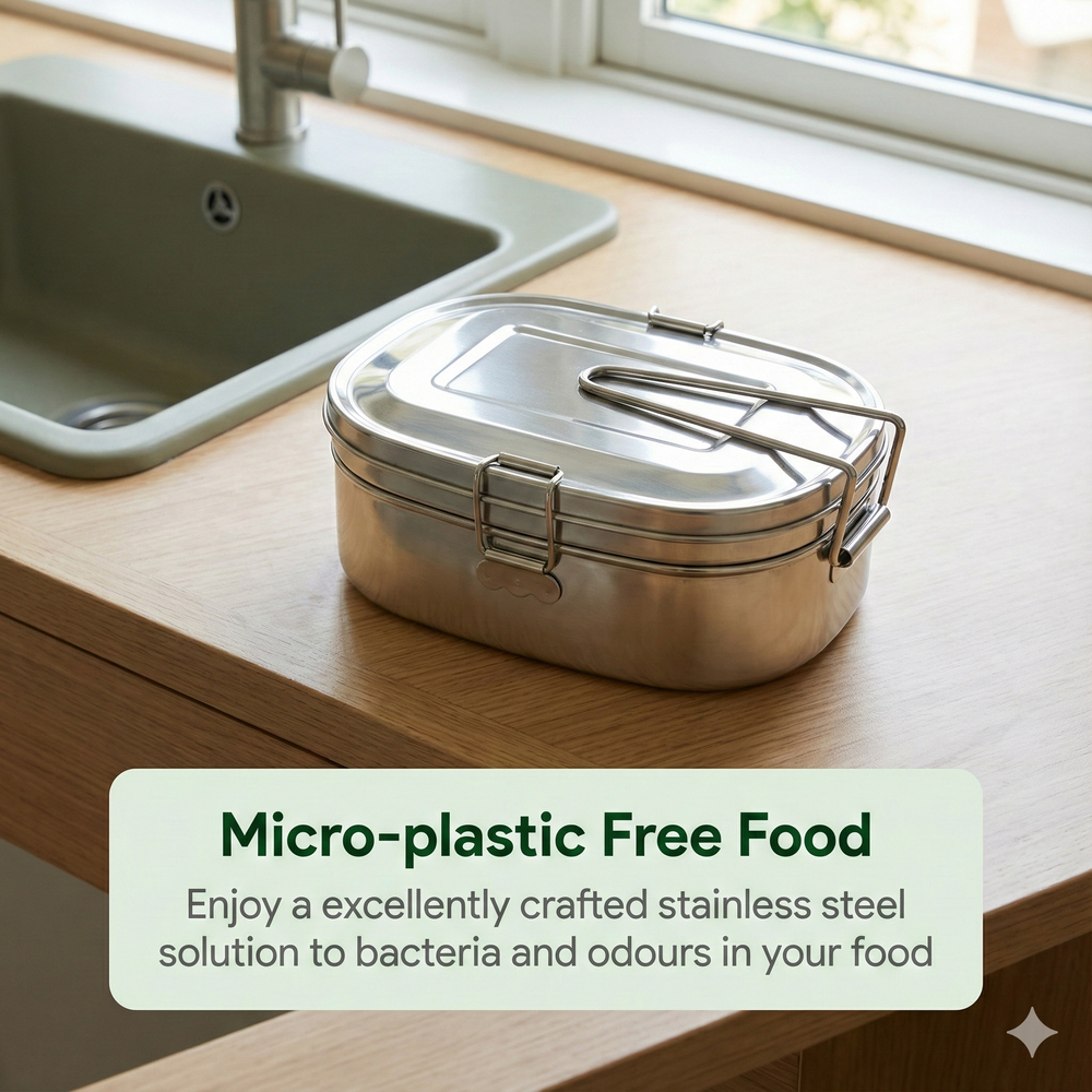 vios Stainless Steel Bento Box | Fresh Meals Secure