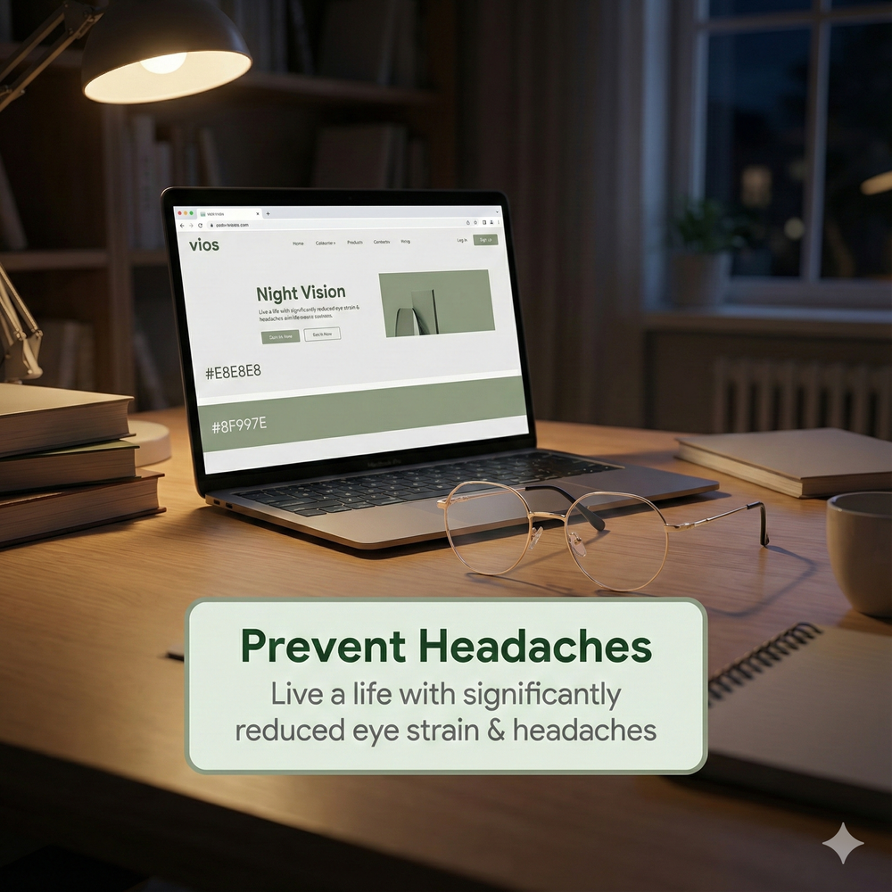 vios Geometric Blue Light Glasses | Eye Strain Relief