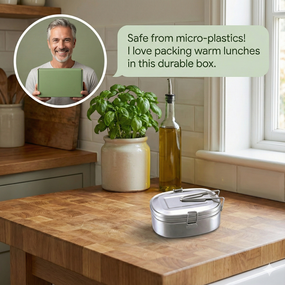 vios Stainless Steel Bento Box | Fresh Meals Secure