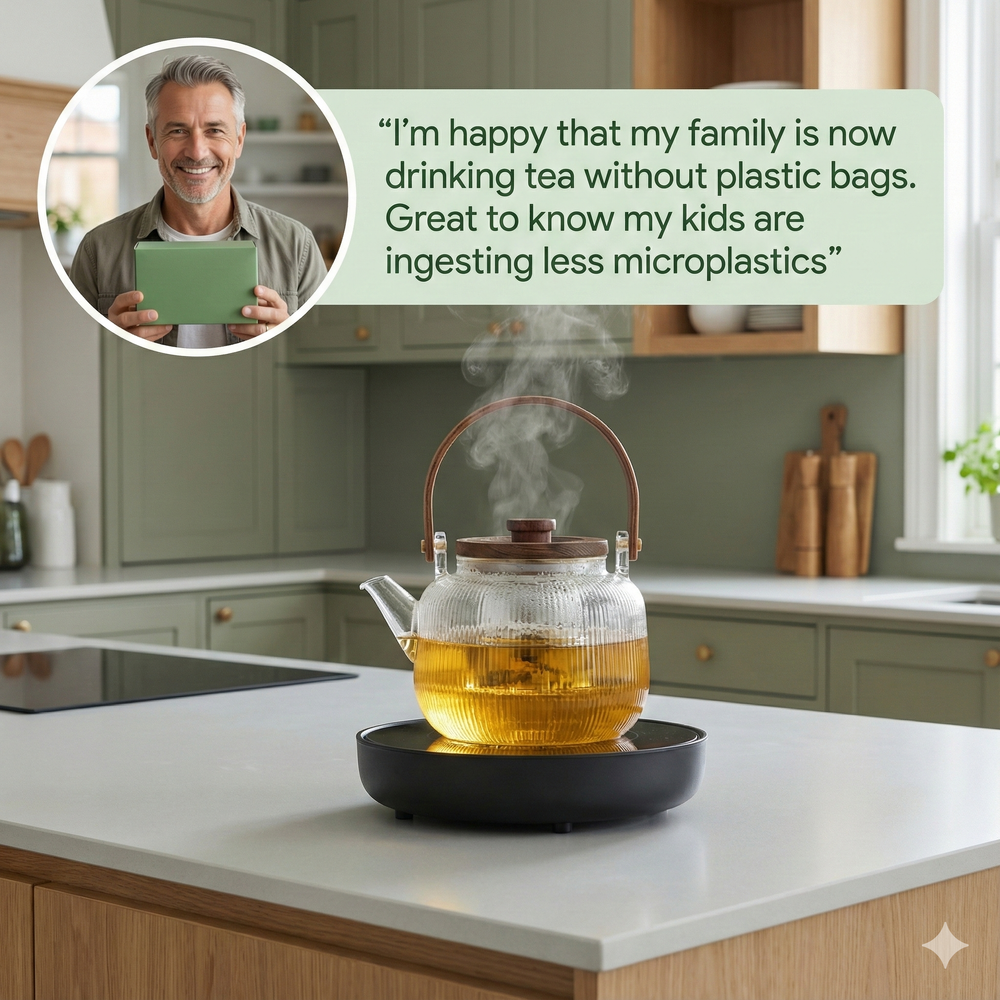 vios Borosilicate Glass Teapot & Infuser | Pure Safe Healthy