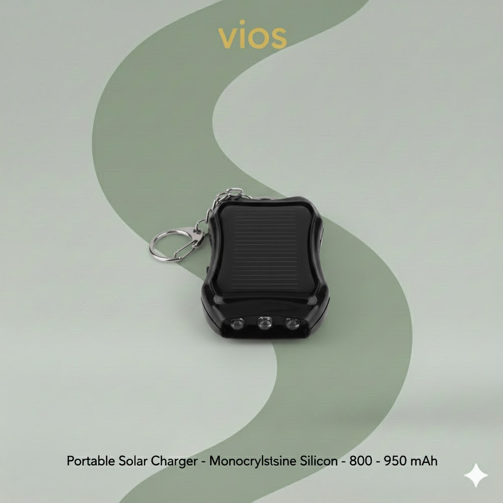 vios Solar Keychain Flashlight Charger | Stay Connected Safe
