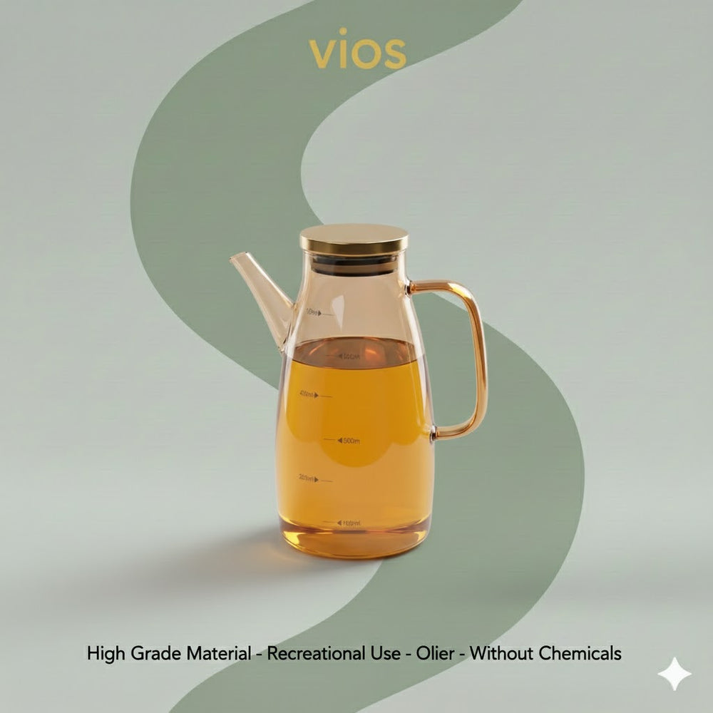 vios Borosilicate Glass Oil Dispenser | Precise Pour Control