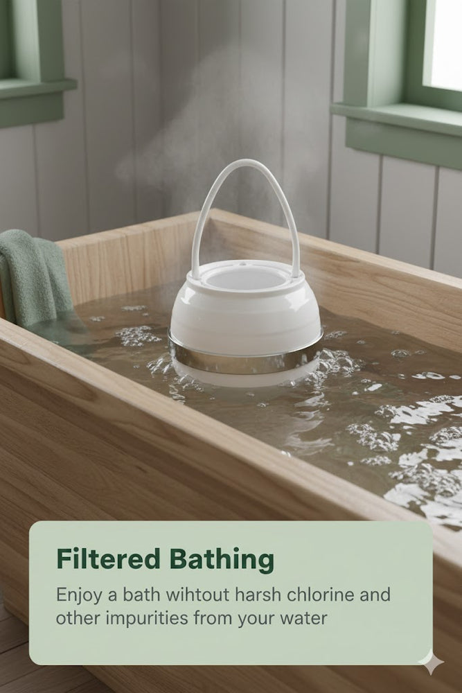 vios Bathtub Shower Filter Easy Install | Chlorine Free Water