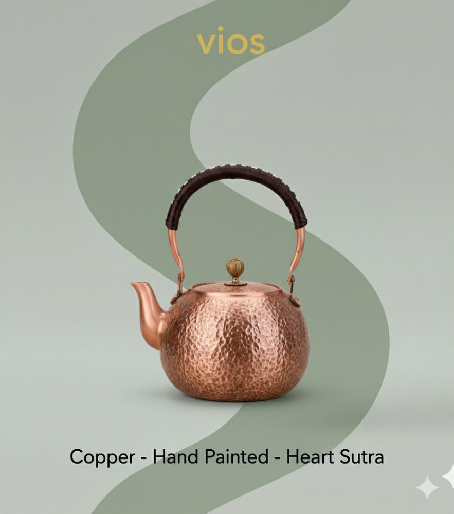 vios Hammered Copper Tea Kettle Stovetop | Pure Copper Health