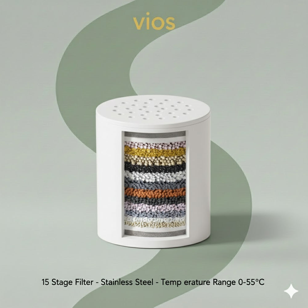 vios 15 Stage Shower Filter | Protects Skin Hair
