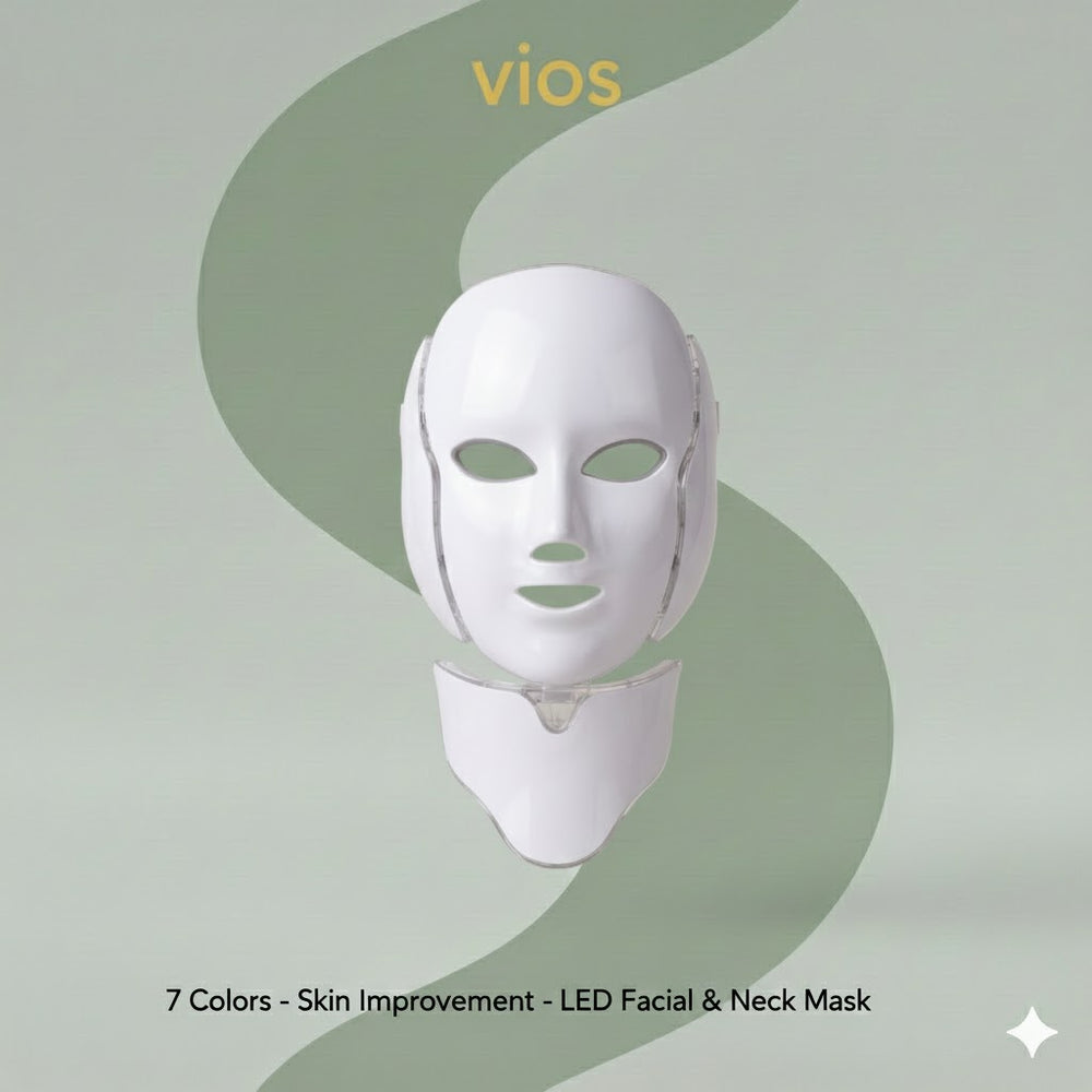 vios LED Light Therapy Mask Neck | Anti-Aging Skincare