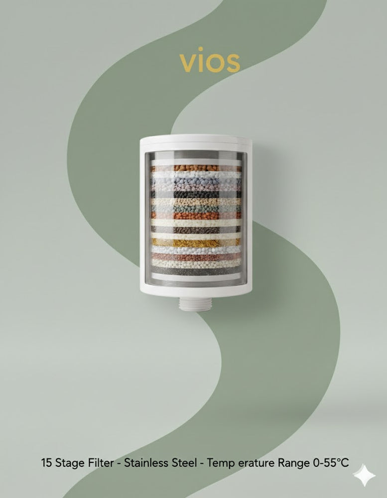 vios 15 Stage Shower Filter | Protects Skin Hair
