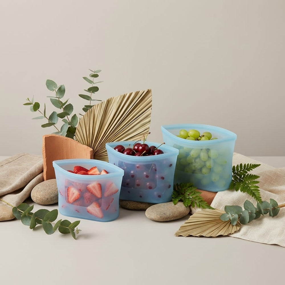 vios 3pc Reusable Silicone Food Storage Bags | Eco-Safe Freshness