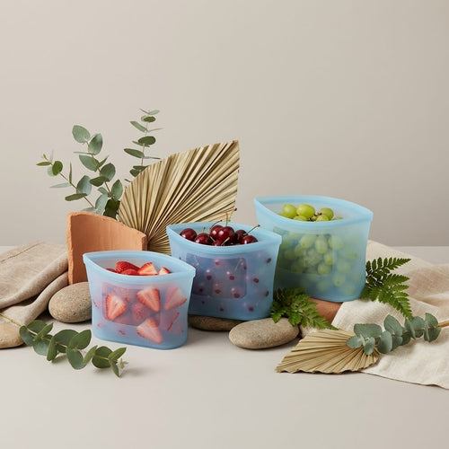 vios 3pc Reusable Silicone Food Storage Bags | Eco-Safe Freshness