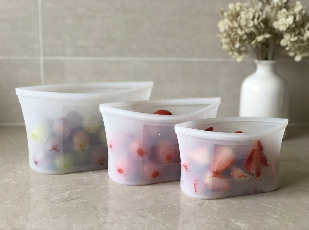 vios 3pc Reusable Silicone Food Storage Bags | Eco-Safe Freshness