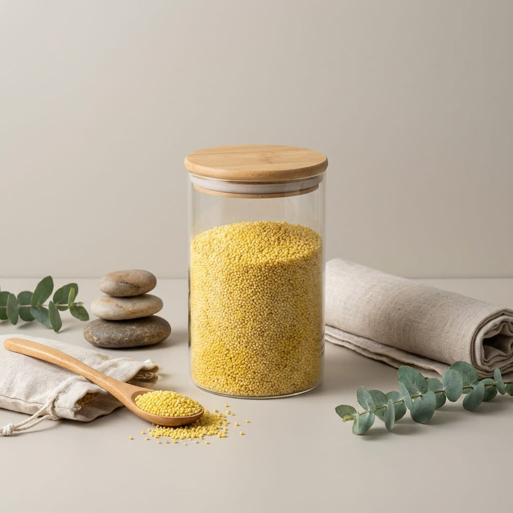 vios Airtight Borosilicate Glass Storage Jar | Preserves Food Quality