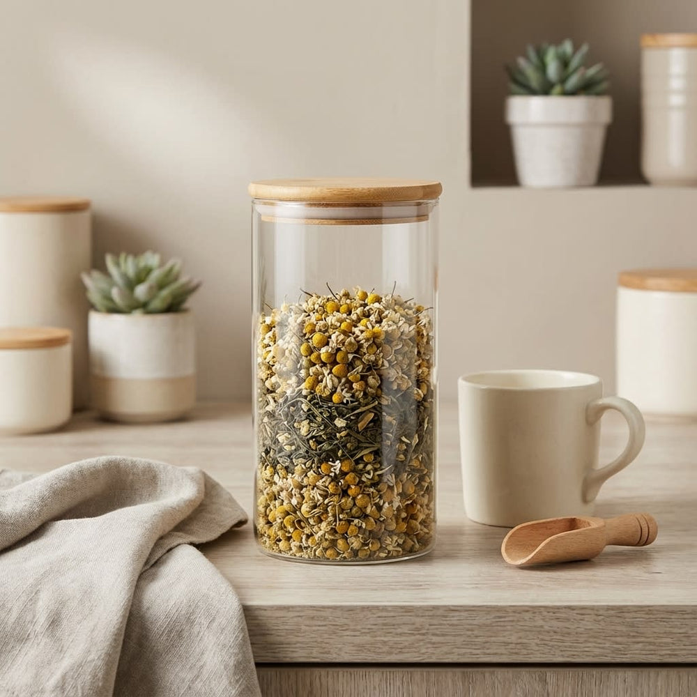 vios Airtight Borosilicate Glass Storage Jar | Preserves Food Quality