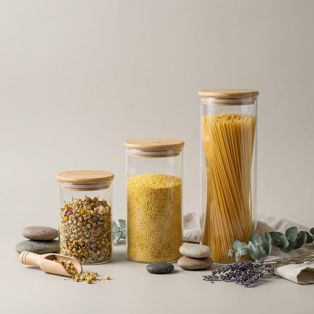 vios Airtight Borosilicate Glass Storage Jar | Preserves Food Quality